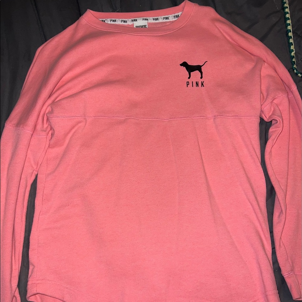 PINK long sleeve sweater - size XS - has a bigger fit - great condition